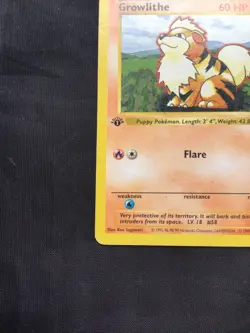 Pokemon Cards: Base Set 1st Edition Uncommon: Growlithe 28/102 - Image 5