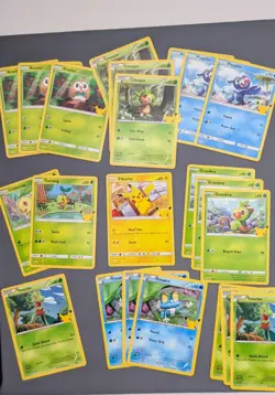 HUGE Non Holo McDonalds 25th Anniversary Promo Pokemon Card Lot - Image 1