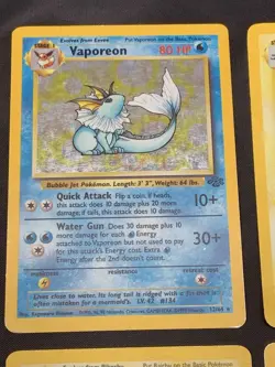 Vintage Holo Rare Pokemon Cards WOTC 1999 Base Set, Fossil, Jungle MP/HP Raichu - Image 3