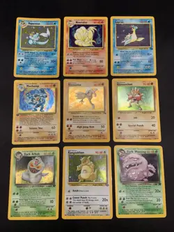 Vintage Pokemon Cards Rare Holo Lot WOTC MP/HP Hitmonlee, Hitmonchan, Machamp - Image 1