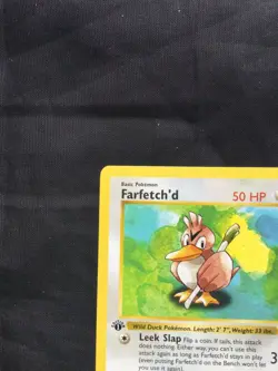 Pokemon Cards: Base Set 1st Edition Uncommon: Farfetch'd 27/102 - Image 2