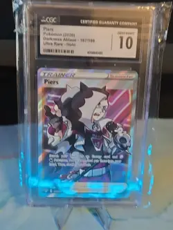 🔥 Piers 187/189 Holo Darkness Ablaze Ultra Rare Pokemon Card GEM MINT 10 2020 - Image 1