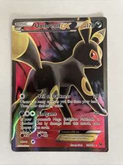 POKEMON UMBREON EX 119/124 HIDDEN FATES FULL ART TRADING CARD - Image 1