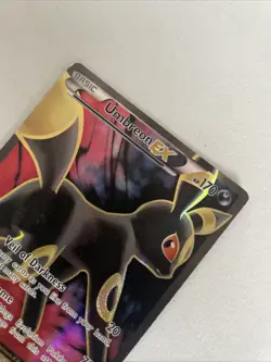 POKEMON UMBREON EX 119/124 HIDDEN FATES FULL ART TRADING CARD - Image 5