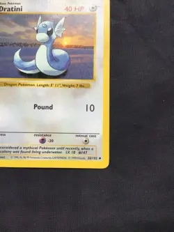 Pokemon Cards: Base Set 1st Edition Uncommon: Dratini 26/102 - Image 4
