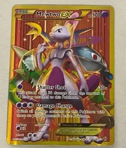 Pokemon Mewtwo EX TCG Full Art Holo Rare Card Breakthrough-Secret 164/162 - Image 1