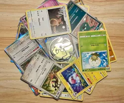 Pokemon Golden Coin ( Rare Golden Pikachu ) and Any 100 HP+ 5 cards - Image 1