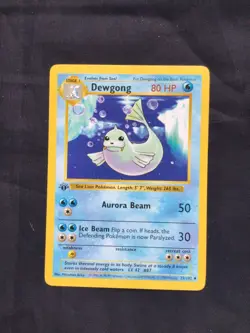 Pokemon Cards: Base Set 1st Edition Uncommon: Dewgong 25/102 - Image 1