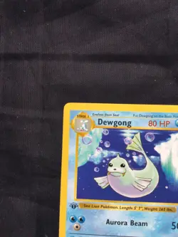 Pokemon Cards: Base Set 1st Edition Uncommon: Dewgong 25/102 - Image 2