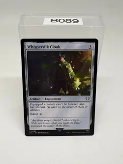 Whispersilk Cloak 0292 Non Foil Uncommon LOTR Commander MTG Near Mint - Image 1