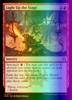MTG Magic the Gathering Light Up the Stage (117/497) Ravnica Remastered NM FOIL - Image 1