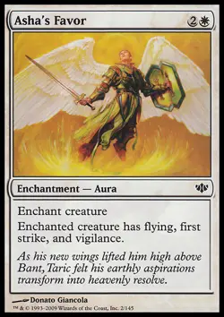 MTG Magic the Gathering Asha's Favor (2/147) Conflux LP - Image 1