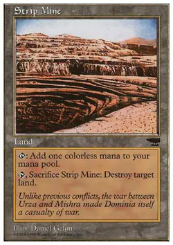 MTG Magic the Gathering Strip Mine (77/85) Anthologies LP - Image 1