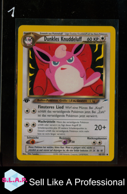 DUNKLES KNUDDELUFF POKEMON NON HOLO 1ST EDITION NEO DESTINY 40/105 2002 DEUTSCH - Image 1