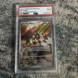 2023 Pokemon 151 Mr. Mime ILLUSTRATION RARE FULL ART PSA 9 MINT 179/165 - Image 1