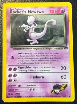 2000 POKEMON TCG ROCKET'S MEWTWO GYM CHALLENGE HOLO UNLIMITED 14/132 HP - Image 1
