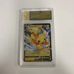 2023 POKEMON CRAZY COLLECTION PIKACHU V HOLO GEM MINT 10 ONLY GRADED - Image 1