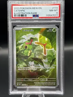 Pokemon TCG Caterpie Illustration Rare 172/165 Scarlet & Violet 151 PSA 8 - Image 1