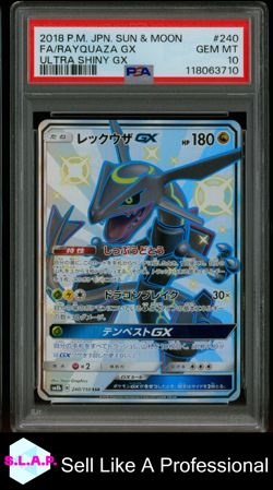 FA/RAYQUAZA GX ULTRA SHINY GX POKEMON JAP SM ULTRA SHINY GX 2018 240 PSA 10 - Image 1