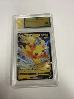 2023 POKEMON CRAZY COLLECTION PIKACHU V HOLO GEM MINT 10 ONLY GRADED - Image 1