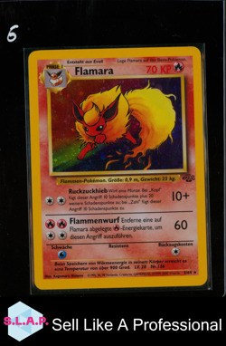 FLAMARA POKEMON NON HOLO 1ST EDITION JUNGLE 3/64 2000 DEUTSCH - Image 1