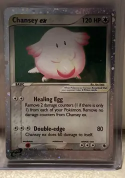 Pokemon TCG Chansey EX EX Ruby & Sapphire 96/109 Holo Ultra Rare LP - Image 1