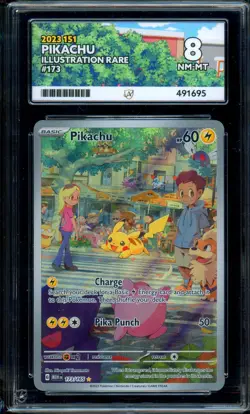 ACE 8 Pikachu Illustration Rare 173/165 151 Pokemon English - Image 1