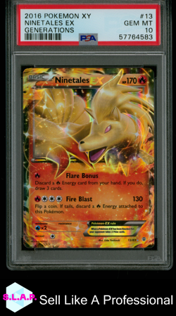 NINETALES EX GENERATIONS POKEMON XY GENERATIONS 2016 13 PSA 10 - Image 1