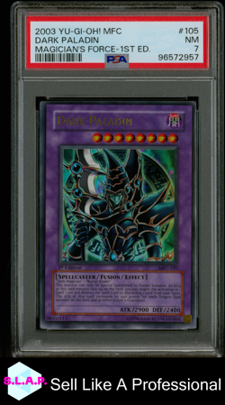 DARK PALADIN YUGIOH MFC-105 2003 MAGICIAN'S FORCE ULTRA RARE ENGLISH PSA 7 - Image 1
