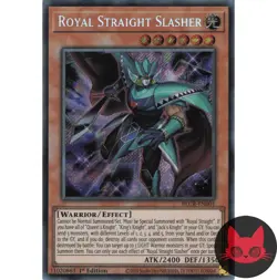 Yugioh Royal Straight Slasher BLCR-EN001 Secret Rare 1st Edition NM - Image 1