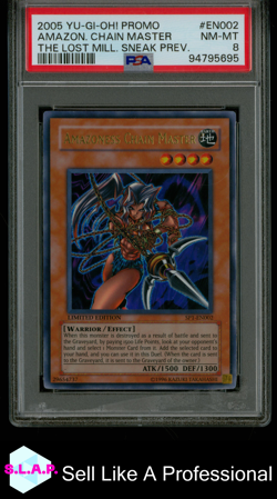 AMAZONESS CHAIN MASTER YUGIOH SP1-EN002 2005 THE LOST MILLENIUM SP UR EN PSA 8 - Image 1