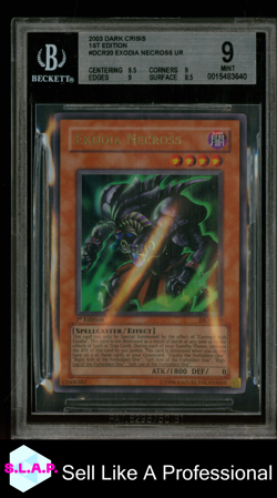 EXODIA NECROSS YUGIOH DCR-020 2003 DARK CRISIS 1ST ED ULTRA RARE ENGLISH BGS 9 - Image 1