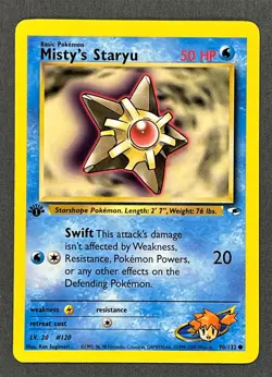 Misty's Staryu 90/132 - 2000 Gym Heroes 1st Edition NM Pokemon Common Card WOTC - Image 1