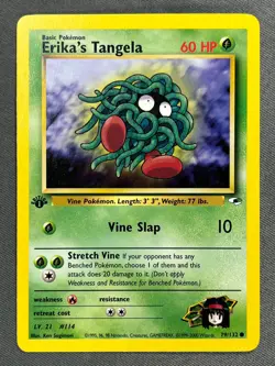 Erika's Tangela 79/132 - 2000 Gym Heroes 1st Edition Pokemon Common Card NM - Image 1