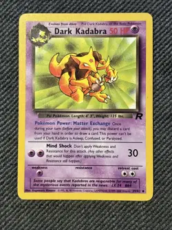 Pokemon TCG Dark Kadabra Card 39/82 Team Rocket WOTC Uncommon - Image 1