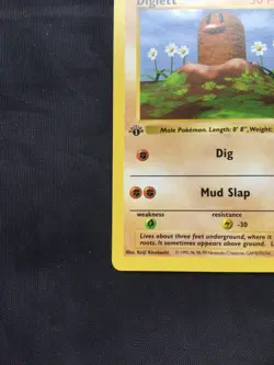 Pokemon Cards: Base Set 1st Edition Common: Diglett 47/102 - Image 5