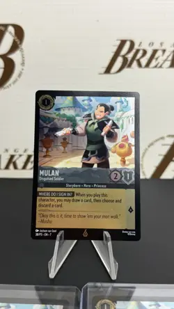 Lorcana Disney Parks Mulan -Disguised Soldier Promo Card 38/P3 EN 7 IN HAND - Image 1