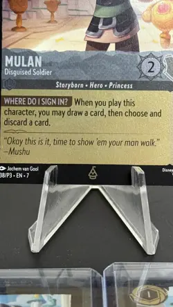 Lorcana Disney Parks Mulan -Disguised Soldier Promo Card 38/P3 EN 7 IN HAND - Image 3