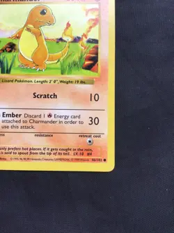 Pokemon Cards: Base Set 1st Edition Common: Charmander 46/102 - Image 4