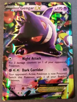 Pokemon Gengar EX Card 34/119 Phantom Forces Ultra Rare Holo LP See Pictures - Image 1