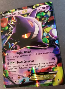 Pokemon Gengar EX Card 34/119 Phantom Forces Ultra Rare Holo LP See Pictures - Image 5
