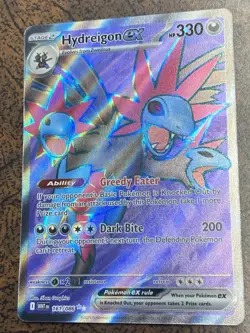 Hydreigon EX 161/086 White Flare Ultra Rare Holo Pokemon Card - Image 1