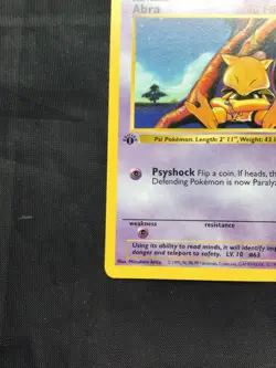 Pokemon Cards: Base Set 1st Edition Common: Abra 43/102 - Image 5