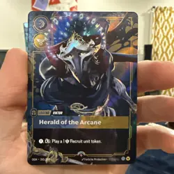 Riftbound Viktor Herald of Arcane Legend English card 265/298 Prerelease Promo - Image 1