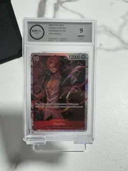 One Piece Card Game - Shanks OP09-004 EN - Emperors in the New World - AA 9 Mint - Image 1