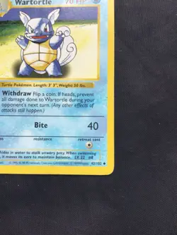 Pokemon Cards: Base Set 1st Edition Uncommon: Wartortle 42/102 - Image 4