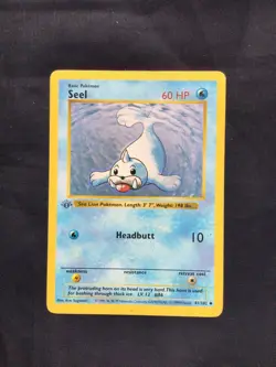 Pokemon Cards: Base Set 1st Edition Uncommon: Seel 41/102 - Image 1