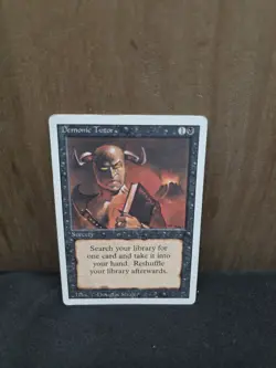 Magic the Gathering Revised Edition Demonic Tutor Sorcery MP 1 - Image 1