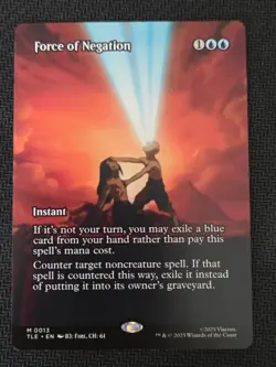 MTG Magic The Gathering -Force of Negation -M 0013 -NM -Borderless! 👀 - Image 1
