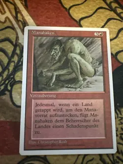 Mtg Magic 4th Edition German Language Manabarbs Grey Ogre Art Misprint Error - Image 1